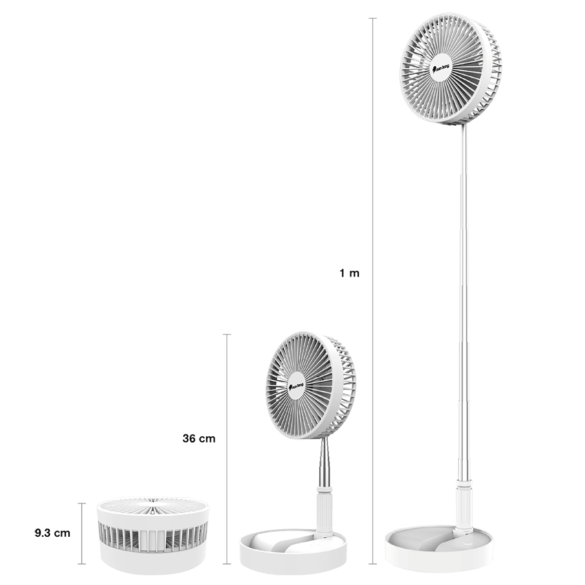 Buy sun king 203.2mm 3 Blade Rechargeable Pedestal Fan with 7650 mAh